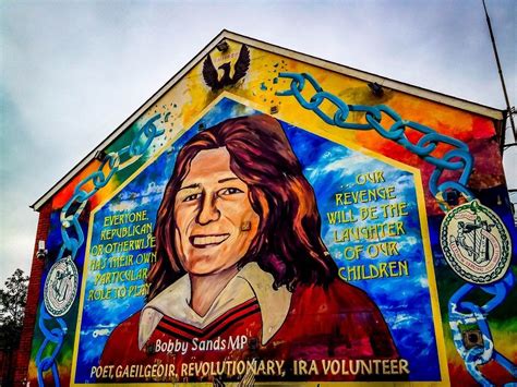 Bobby Sands, one of the most famous Belfast murals Belfast Murals, Bobby Sands, Irish Republican ...