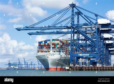 OOCL HONG KONG Container ship docked at the Port of Felixstowe laden ...