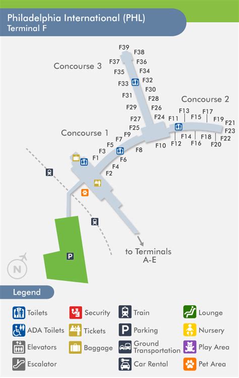 Philadelphia Airport Map Terminal F | Zip Code Map