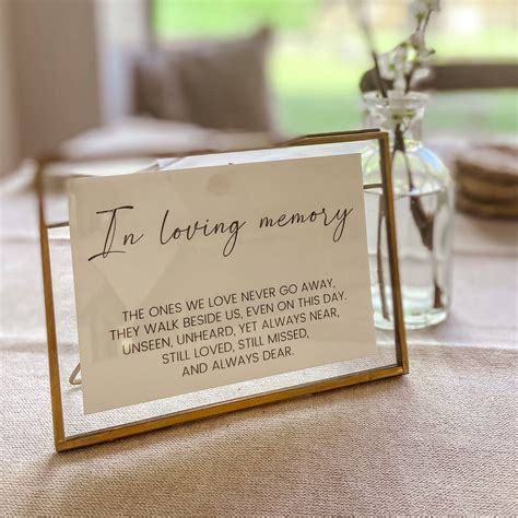 In Loving Memory A6 Wedding Print By The Wedding of my Dreams