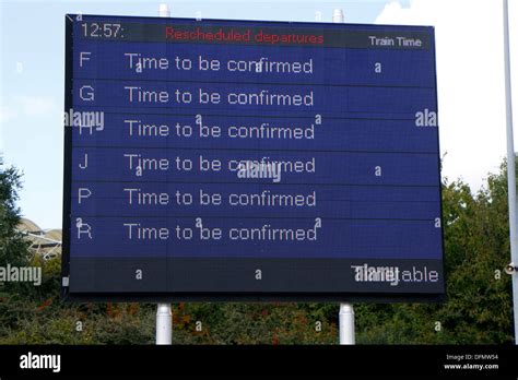 Departure timetable sign at Folkestone Eurotunnel 132671 Tunnel board ...