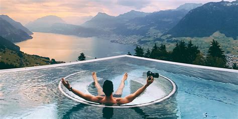 Swiss 5-star hotel with world's most Instagram-famous infinity pool ...