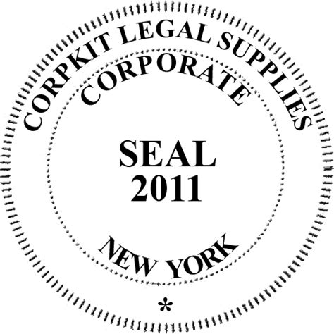 Corporate Seal Template