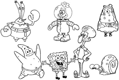 Easy Spongebob Coloring Pages at GetDrawings | Free download