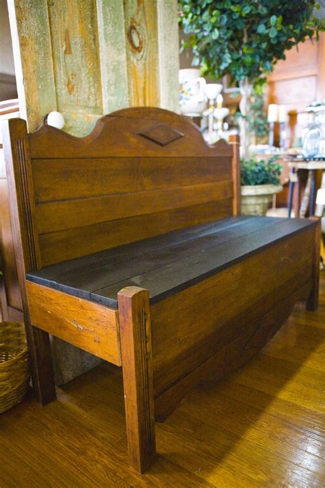 Beautiful bench made from a bed frame | Headboard benches, Old bed ...