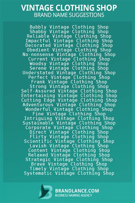 859+ Vintage Clothing Shop Name Ideas List Generator