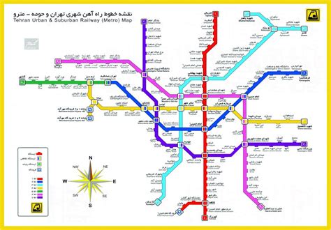 Tehran Metro Map | World Map Gray