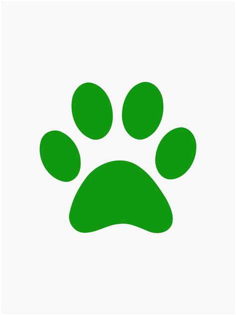 "Green Paw Print" Sticker by WPhotographyW | Redbubble