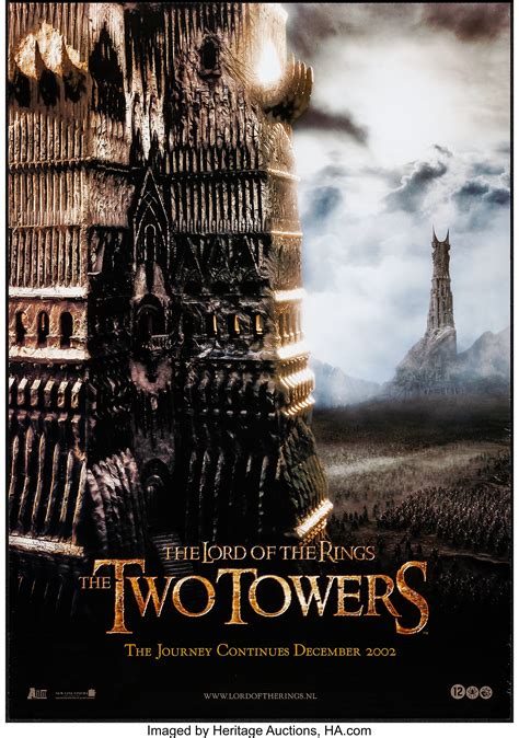 The Lord of the Rings: The Two Towers (New Line, 2002). Rolled, | Lot ...