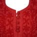 Women's Tunic Kaftan Dress, Candy Red Embroidered Cotton Bohemian Tunic ...