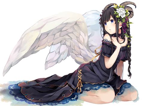 Anime Girls, Wings, Dress wallpaper | anime | Wallpaper Better
