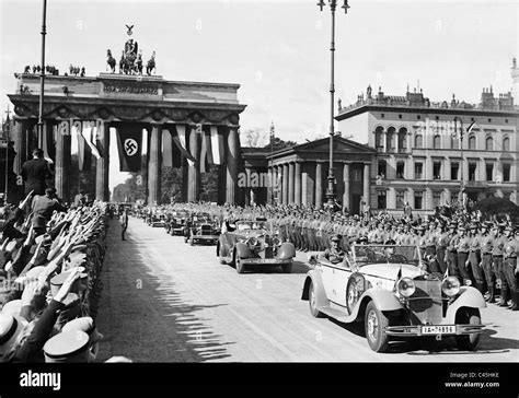 Hermann Goering and Ernst Roehm at the Brandenburg Gate, 1933 Stock ...