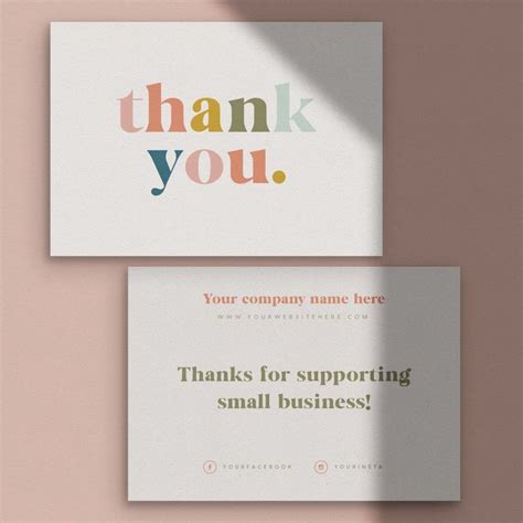 Thank You for Your Order Cards Business Stationery Business - Etsy Australia | Business ...