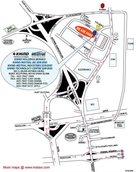 Shah Alam map directory peta - street, road location maps