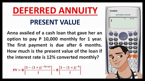 DEFERRED ANNUITY: FINDING THE PRESENT VALUE - YouTube