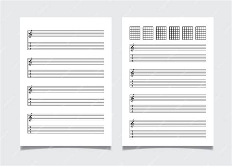 Premium Vector | Grid paper music notation and tablature template for ...