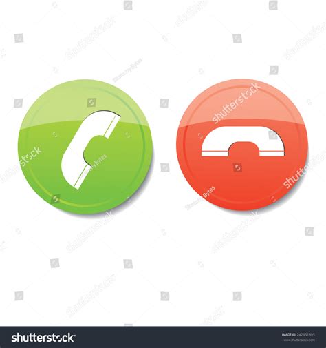 Phone Call Iconbutton Stock Vector (Royalty Free) 242651395 | Shutterstock