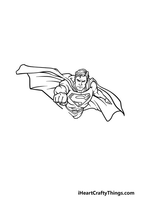 Superman Flying Pencil Drawings