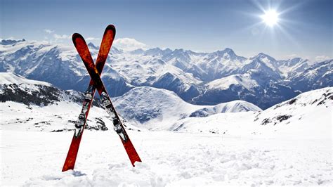 Skiing with a view over the mountains - Virtual Backgrounds