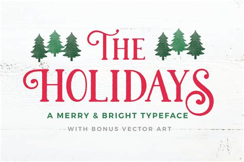 The Holidays - A Christmas Typeface | Fonts ~ Creative Market