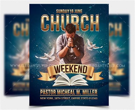 Bright Sparkly Church Event Flyer Template Free Download | Resource Boy