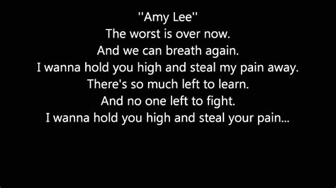 Seether FT Amy Lee - Broken Lyrics - YouTube