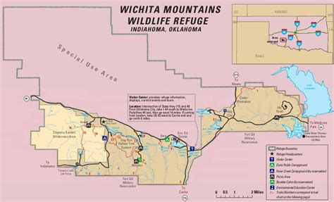 Wichita Mountains National Wildlife Refuge Map | Wichita mountains, National wildlife refuge ...