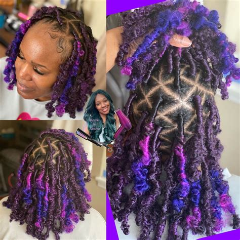 Colorful butterfly locs in 2021 | Faux locs hairstyles, Box braids ...