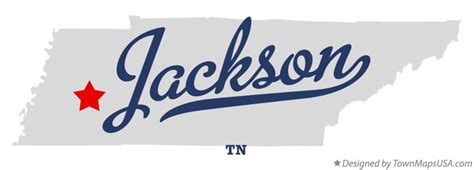 Map of Jackson, TN, Tennessee