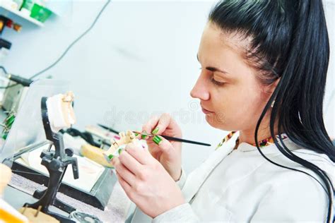 Prosthetic Dentistry Technician Stock Image - Image of replacement ...