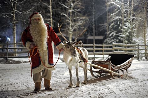 Real Santa Sleigh And Reindeer