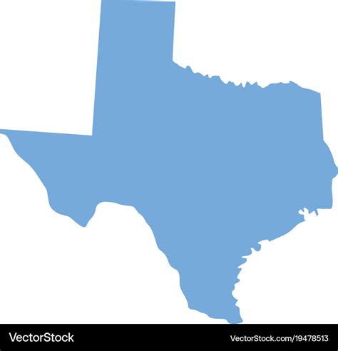 Texas state map Royalty Free Vector Image - VectorStock