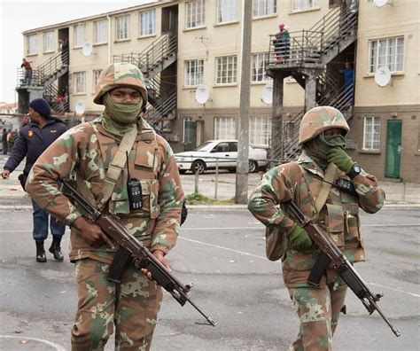 The South African army continue their first week of urban deployment to help police combat crime ...