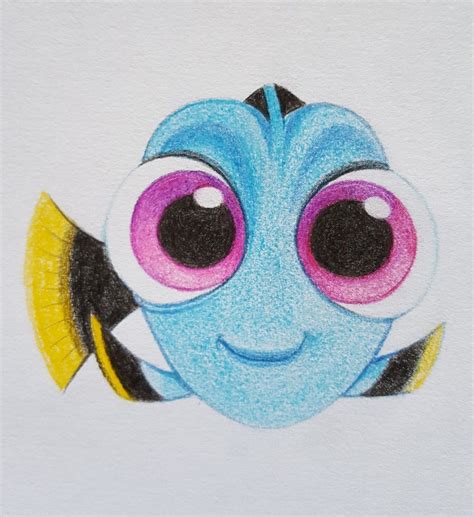 Finding Nemo sketches : Baby Dory / Colour pencils en 2020 | Croquis artistiques, Art dessin et ...