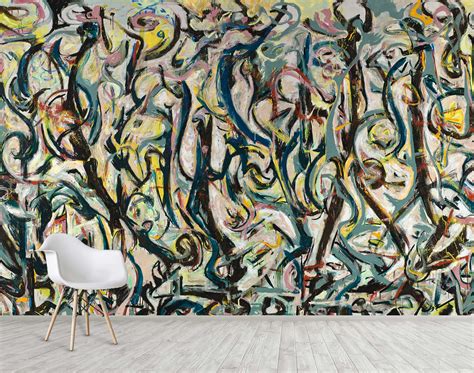 Jackson Pollock Mural Wallpaper Reproduction Canvas Abstract - Etsy UK