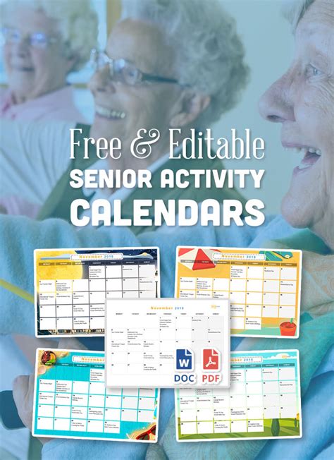 Free Activity Calendar for Seniors