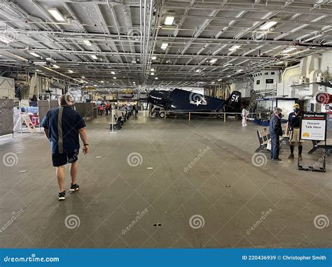 F4U Inside The USS Midway In San Diego Editorial Image | CartoonDealer.com #220436932