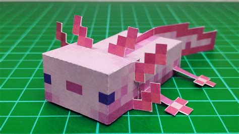 AXOLOTL MINECRAFT PAPERCRAFT - YouTube