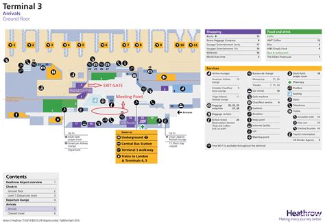 Heathrow Terminal 3 Map Arrival - China Map Tourist Destinations