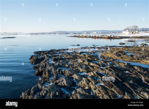 winter day at Huk beach at the Oslo fjord Stock Photo - Alamy