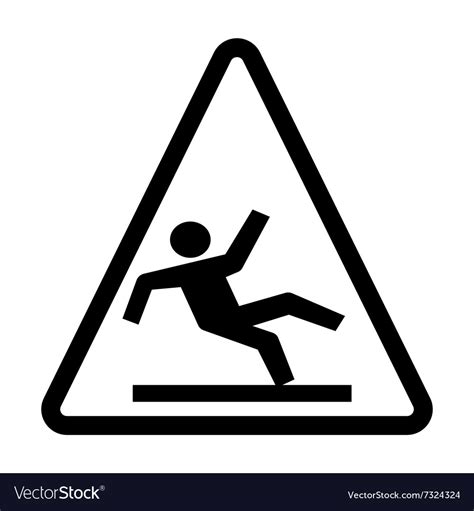 Wet floor warning sign Royalty Free Vector Image