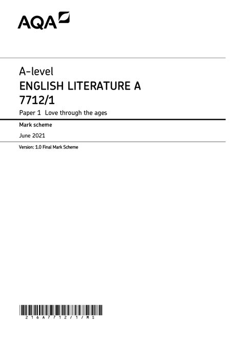 Past Exam Papers, Past Exams, A Level English Literature, Study Course, Aqa, Question Paper ...