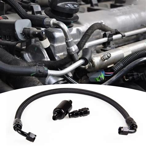 Hot 6AN Tucked Fuel Line Hose Fittings Kit Inline Filter Fuel Hose Line For Honda for Civic EK B ...