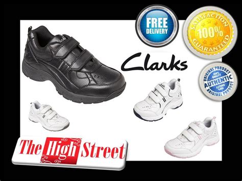 Clarks Kids Childrens Boys/Girls Sport School Shoes VERTEX All Sizes E+ ...