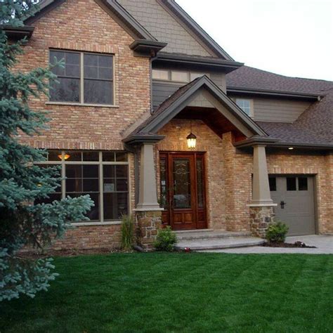 45 Stylish Exterior Paint Colors Brown Brick Ideas To Try Today | Brick ...