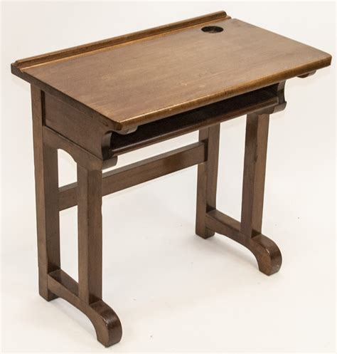 Sold Price: Vintage Wooden Child's School Desk - Invalid date EST