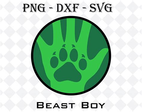 Super hero icon: Beast Boy svg png dxf clipart Super hero | Etsy