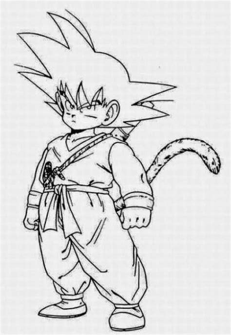 Imagen de Goku para colorear - Dibujos De