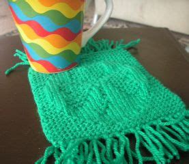 Knitting Galore: Shamrock Mug Rug