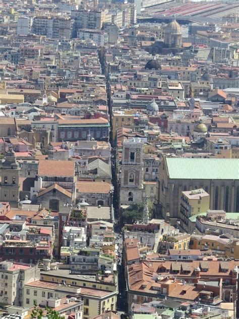 The City of Naples from Above. Napoli. Italy. Vesuvius Volcano Behind ...